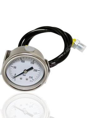 供全钢毛细管压力表轴向带支架耐高压YBF60Z250BARG1/4接口厂销