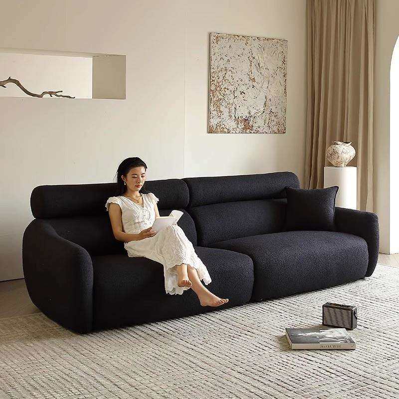 中古风高靠背黑色布艺沙发防水雪花绒客厅极简直排三人位祥竹沙发,电子元器件市场,其它元器件,淘宝优惠券,粉丝福利购,淘宝优惠卷