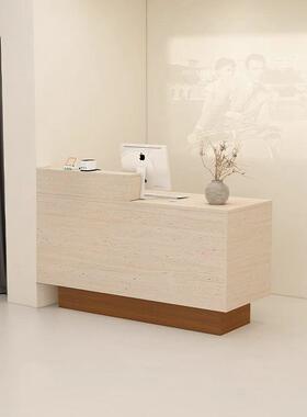 简约现代收银台服装店柜台黑色女装店铺小型吧台美发店前台接待