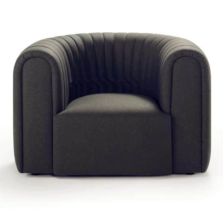 后现代简约布艺单人椅会客洽谈椅样板房设计样板间接待休闲沙发椅