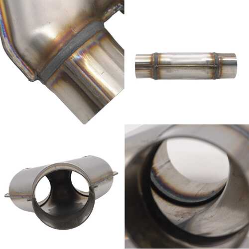 汽车409不锈钢排气管改装Y型三通  H X型四通连接管51 57 63 76MM