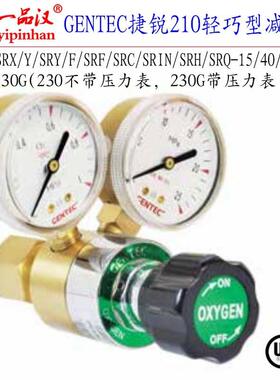 GENTEC捷锐210SRX/SRY/SRF/SRC/SRH/SRQ-15/40/80/125减压器230G