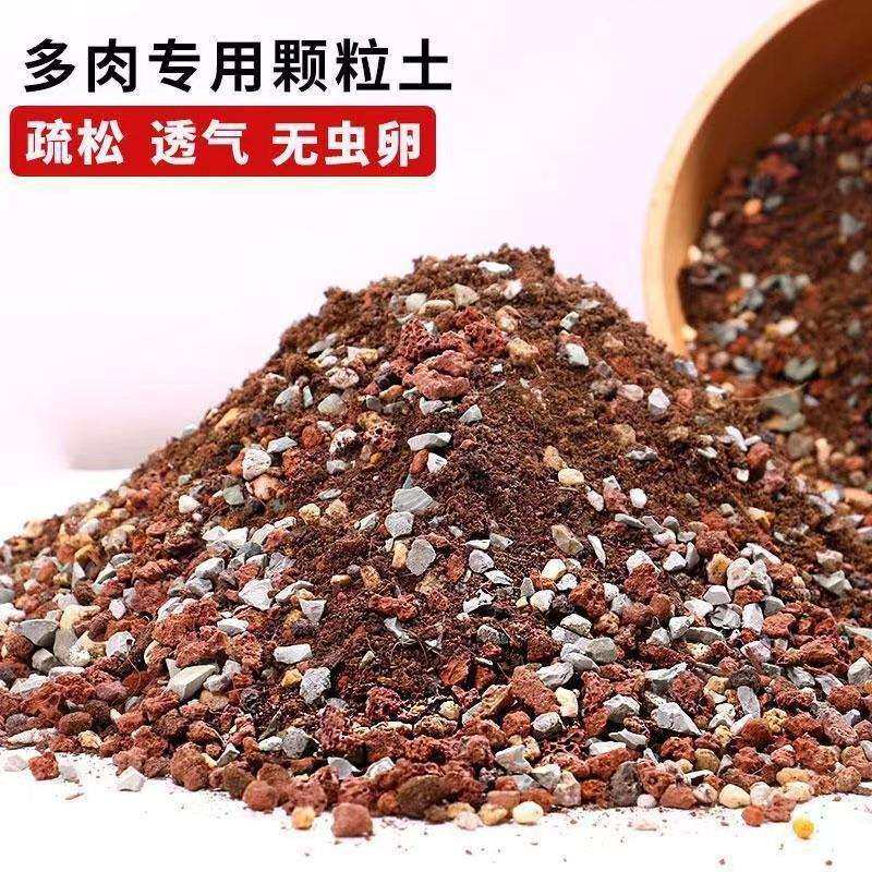 麦饭石多肉专用土颗粒营养泥炭土火山石叶插土育苗蛭石松树皮