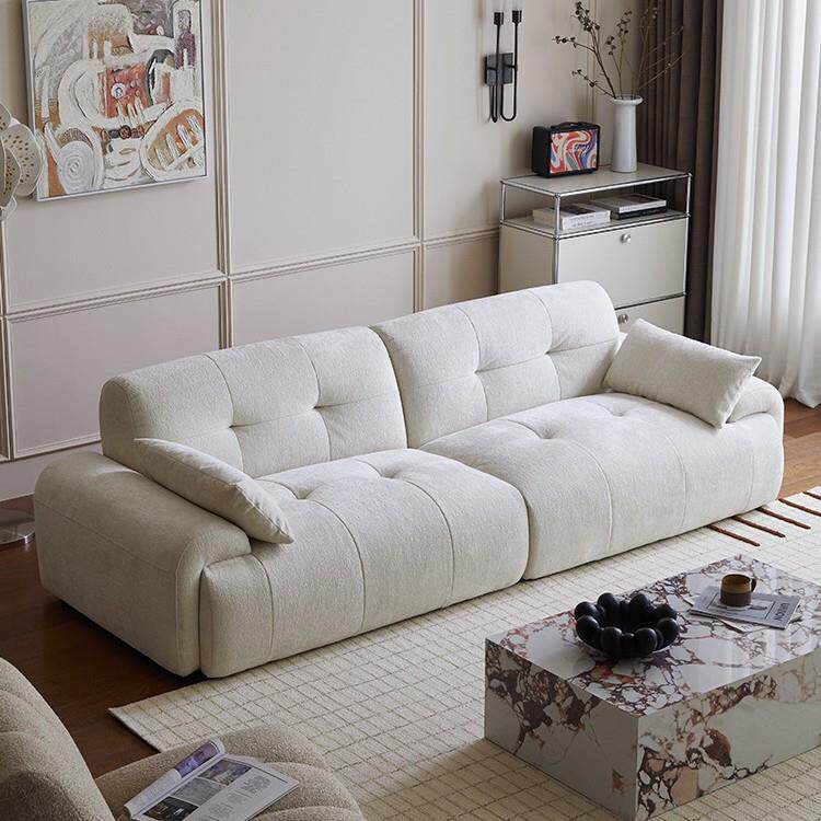 沙发法兰丝安娜布艺沙发客厅现代简约直排法式奶油雪尼尔
