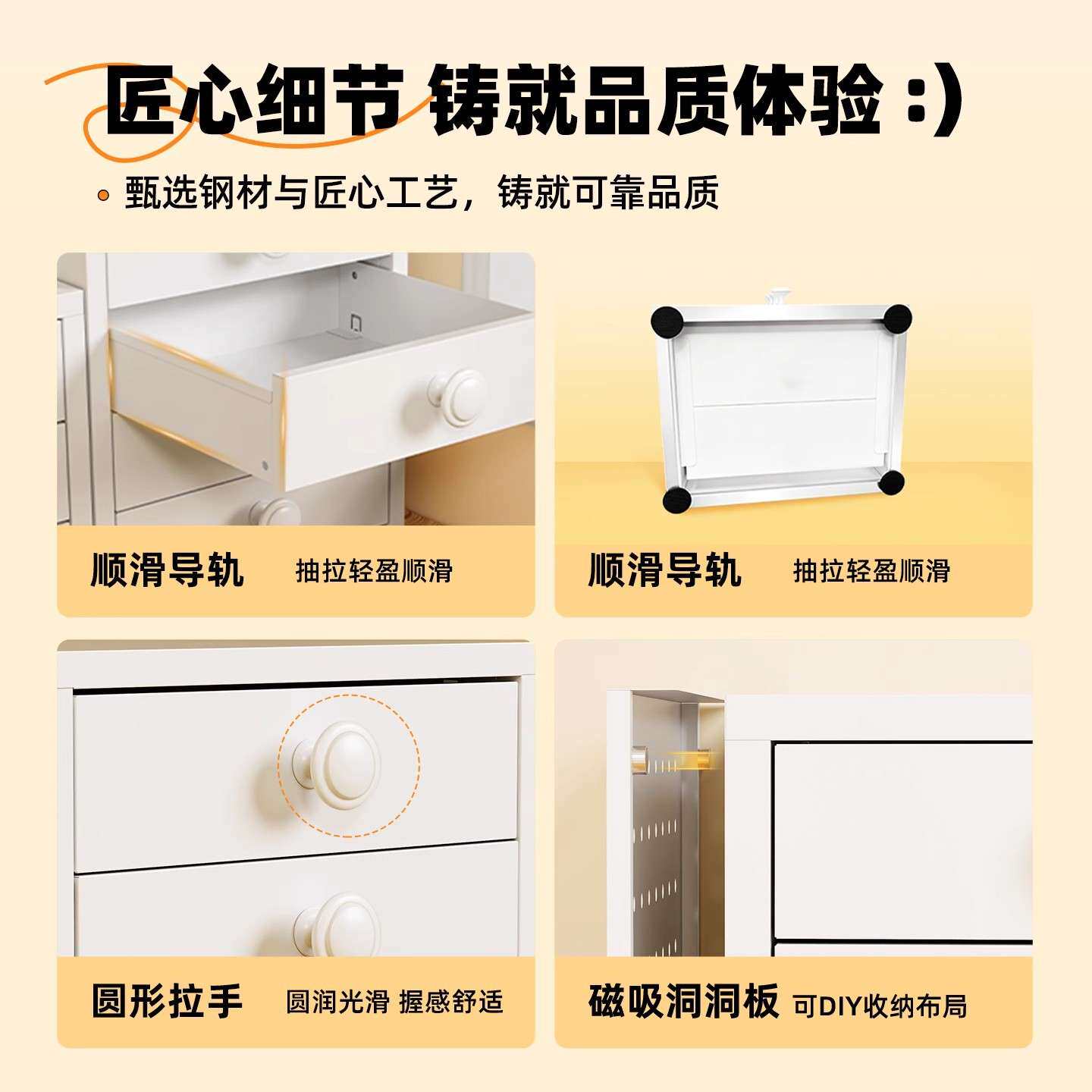 彩色桌面收纳盒抽屉式办公桌置物架入户玄关钥匙盒文件架书桌柜子