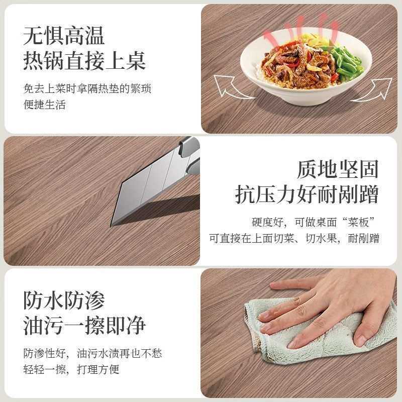 长方形钢木结构商用快餐桌椅组合奶茶店小吃烧烤饭店餐厅餐饮桌子