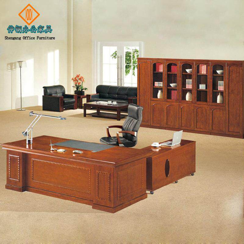时尚实木大班桌总裁老板行政直边电脑办公台东莞深圳办公家具