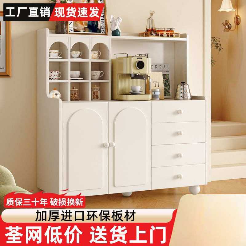 实木餐边柜厨房橱柜欧式客厅茶水柜靠墙餐厅玻璃储物收纳柜子
