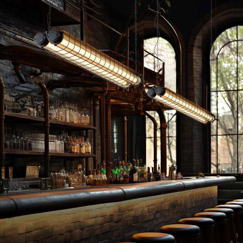 工业风吊灯美式复古创意餐厅长条酒吧清吧咖啡厅烧烤店餐桌吧台