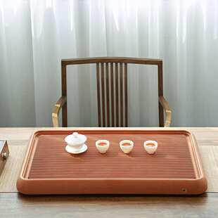 电木茶盘原胚素盘橙金色家用排水式实木整块电木茶台高密40支