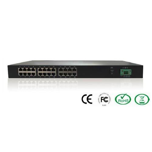 三旺IES1024 24 网口10/100M 非网管型机架式工业以太网交换机