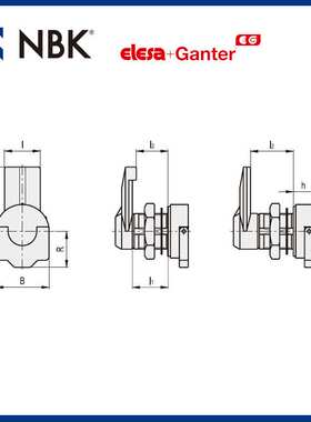 NBK ELESA CMT.AE-V0 带折叠式旋钮的闩锁 高科技聚合体 机械配件