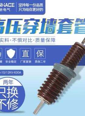 户外高压穿墙套管CWLB-CWW-10KV/630A-1000A-1500A陶瓷套管直销