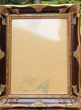 欧式实木相框定制金色暗红色油画外框相框装裱宽度7cm厚度3.5cm