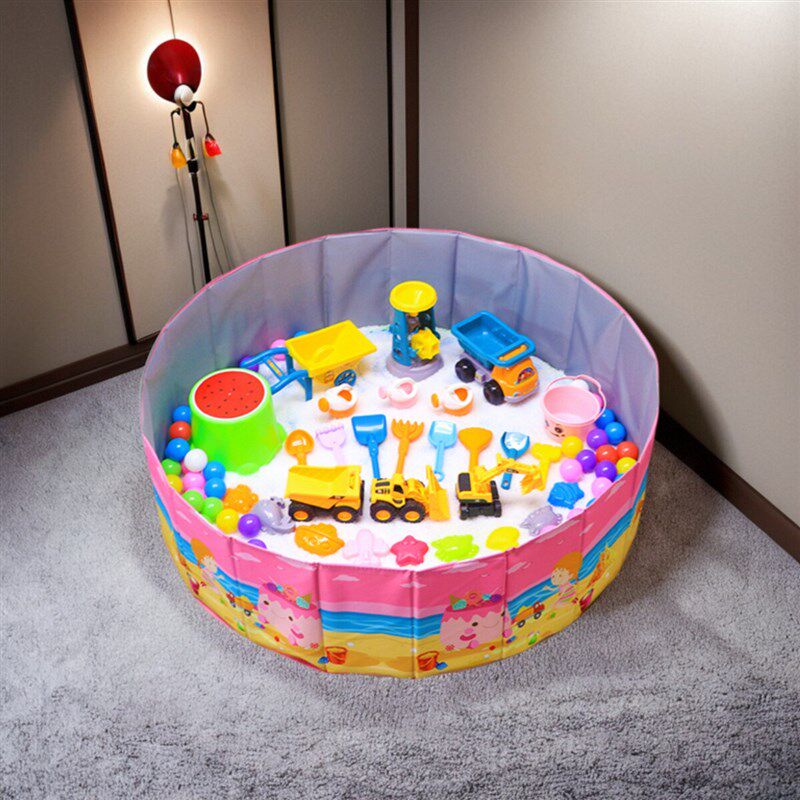 儿童沙滩玩具套装雪花沙决明子玩具沙池益智挖沙工具宝宝家用围栏