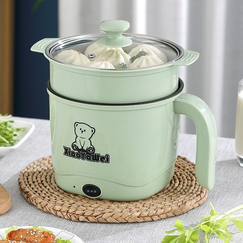 学生宿舍锅多功能家用火锅寝室煮面小锅小型迷你可煎炒电煮锅1人2