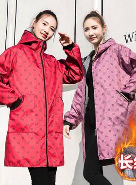 成人加绒工加作服20231117厚保暖防水罩时尚外家套防风长袖衣围裙