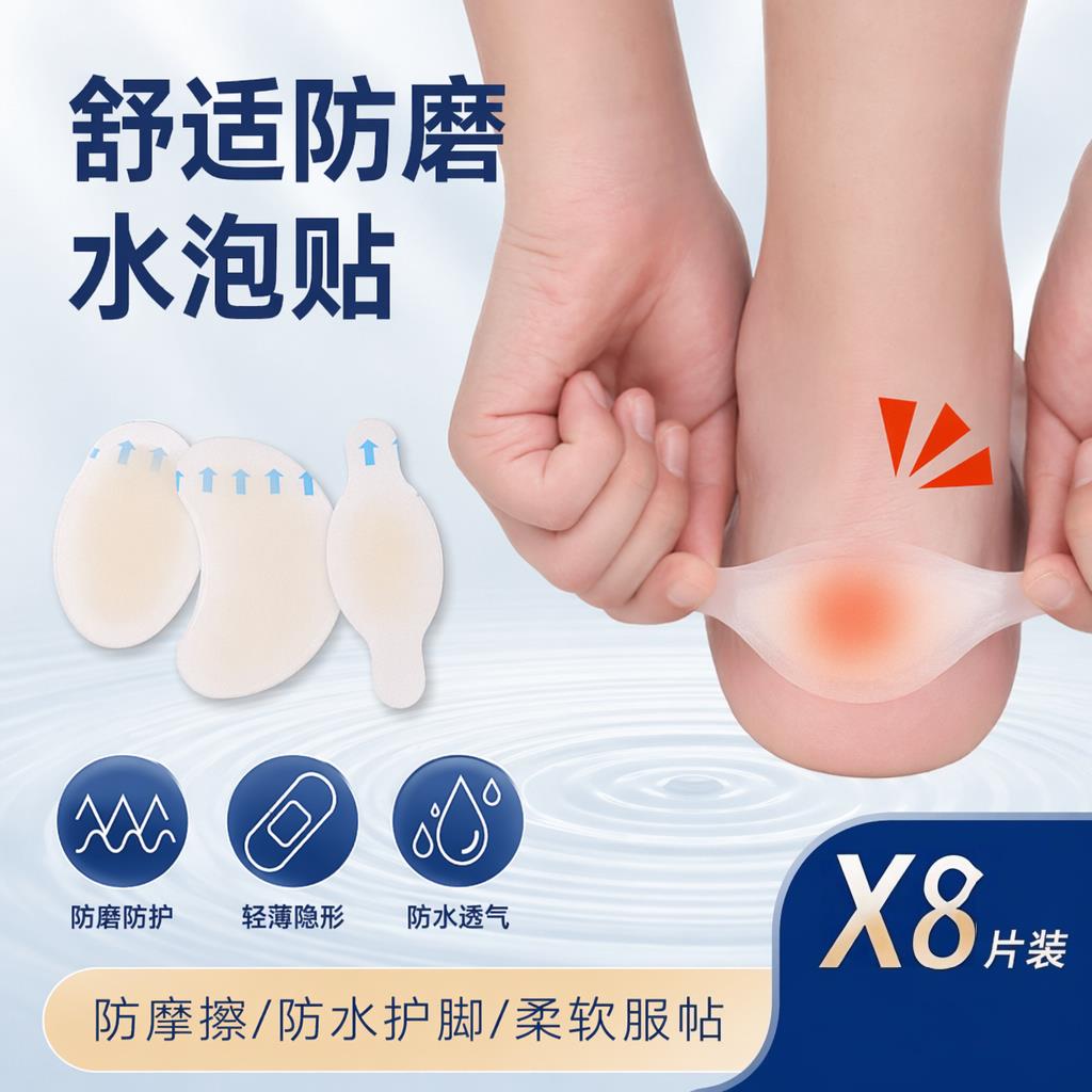 跟鞋磨脚贴防磨脚水泡贴脚后跟贴防磨神器凝胶修复加厚防磨脚贴