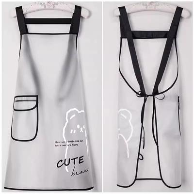 TPU免洗半透明防水男女围家用产厨.53.2.01房做饭防油作围腰裙水