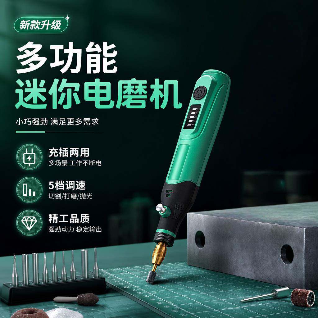家用多功能微型电磨机手持文玩玉石雕刻抛光打磨迷你调速钻孔电钻