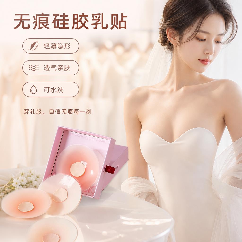 硅胶提拉胸贴女吊带用聚拢上托乳贴婚纱照用防下垂睡衣防凸点夏季