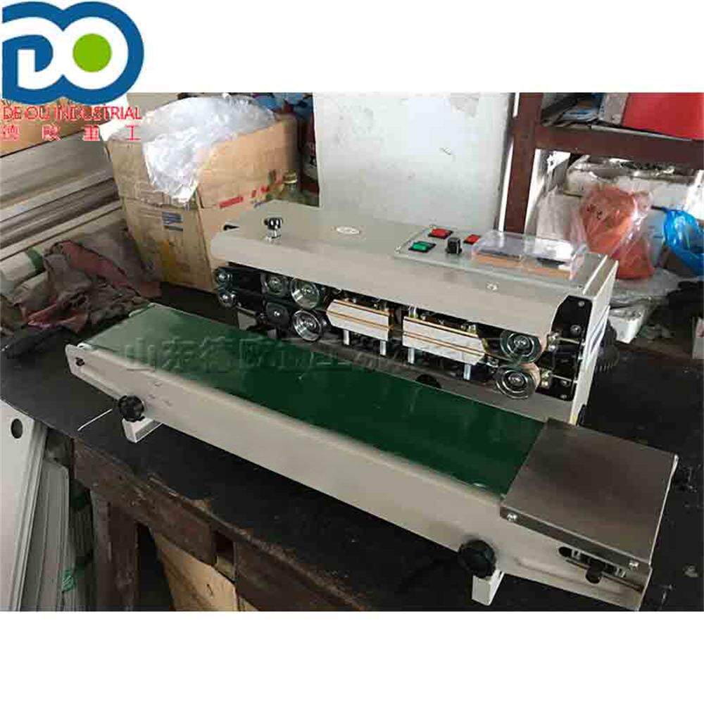 食品厂塑料薄膜袋封边机 连续式打码封口机 薄膜铝箔袋封边机