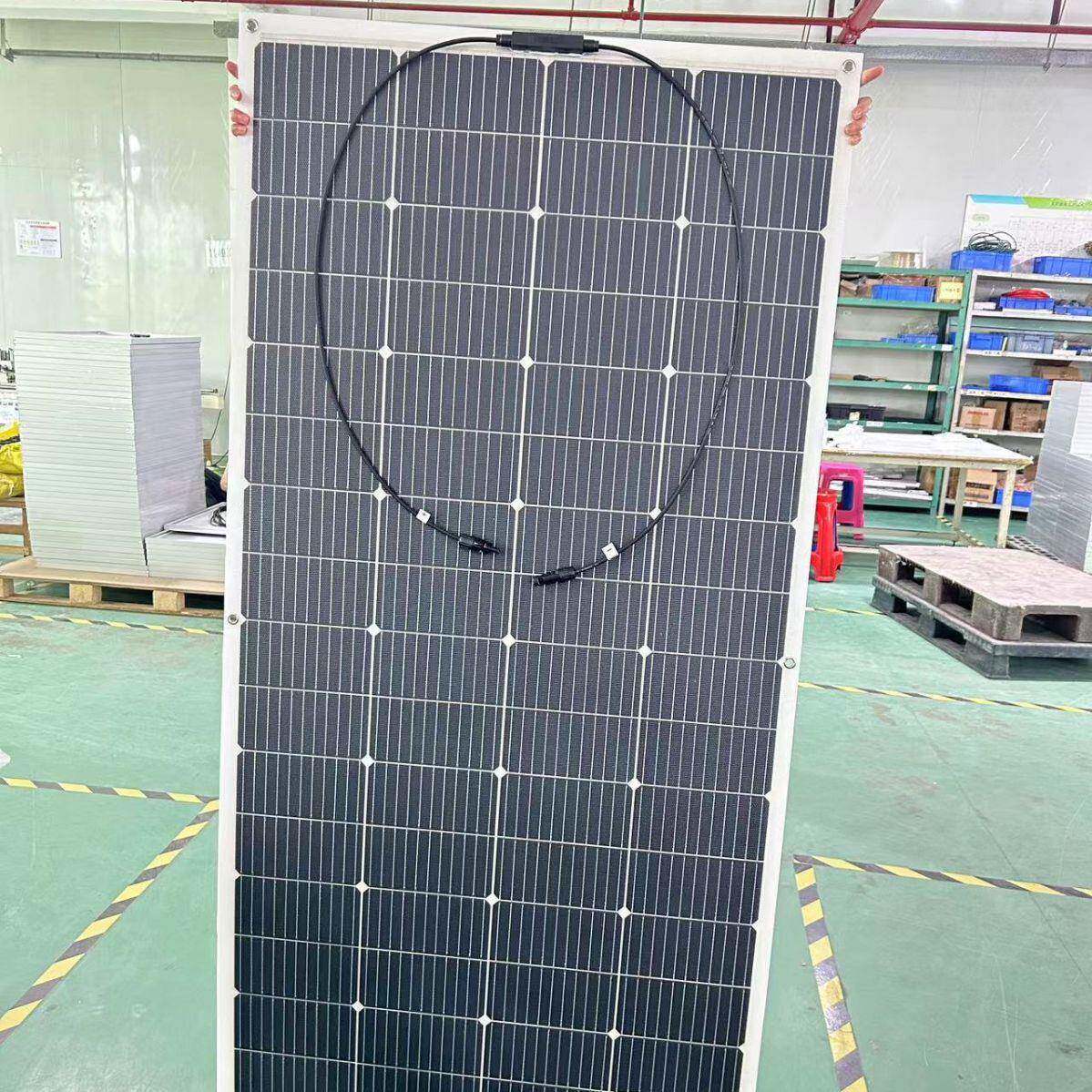 房车游艇板280W太阳能车顶改造屋顶阳台太阳能板光伏轻量化设计