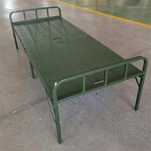 民政救灾简易二折单人床野外作业钢塑折叠床多用途免安装塑钢床