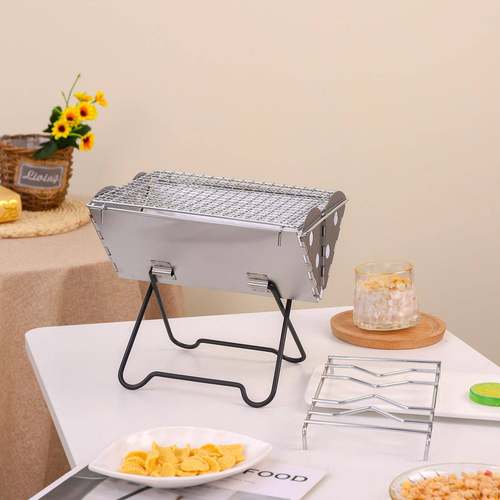 出口欧日韩户外折叠烧烤炉柴火炉焚火台便携式点碳桶X型手提炉