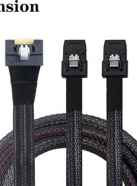 SlimSASSFF-86548i4.0全包防斜插转2XSAS8087服务器连接线