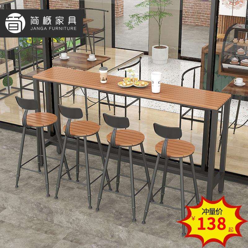户外吧台椅露天餐吧酒吧咖啡厅奶茶店天台塑木高脚凳室外防水防晒