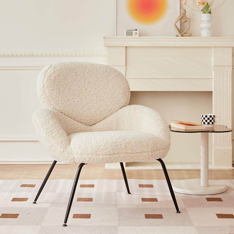 网红轻奢单人沙发椅简约家用客厅休闲椅奶油风设计师创意懒人椅子