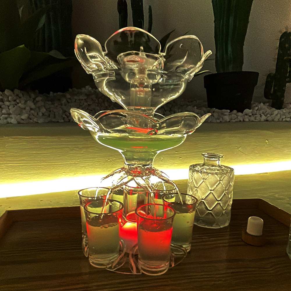 跨境新品亚克力威士忌鸡尾酒调酒分酒器PMMA聚会倒酒酒具套装