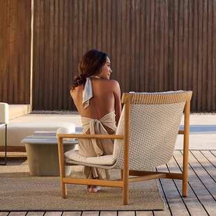 户外休闲实木沙发别墅庭院设计师酒店民宿北欧风防水防晒家具组合