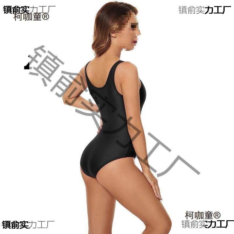 紧身连体服光泽丝纯色打底圆领体服塑身丝滑高叉舍宾形体体麦太保