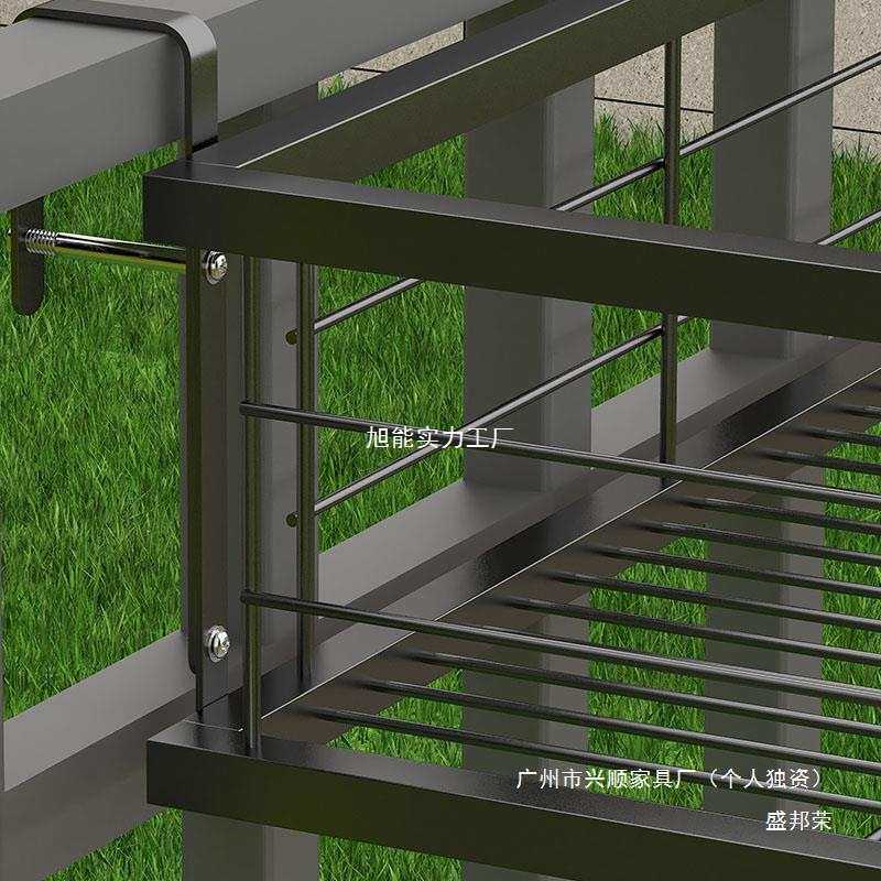 户外栏杆置物架架子室内阳台花架铁艺悬挂式窗台客厅城环护栏花盆