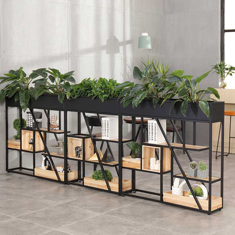 YW铁艺隔断屏风家用客厅绿植花架阳台种植箱办公室装饰镂空木格栅