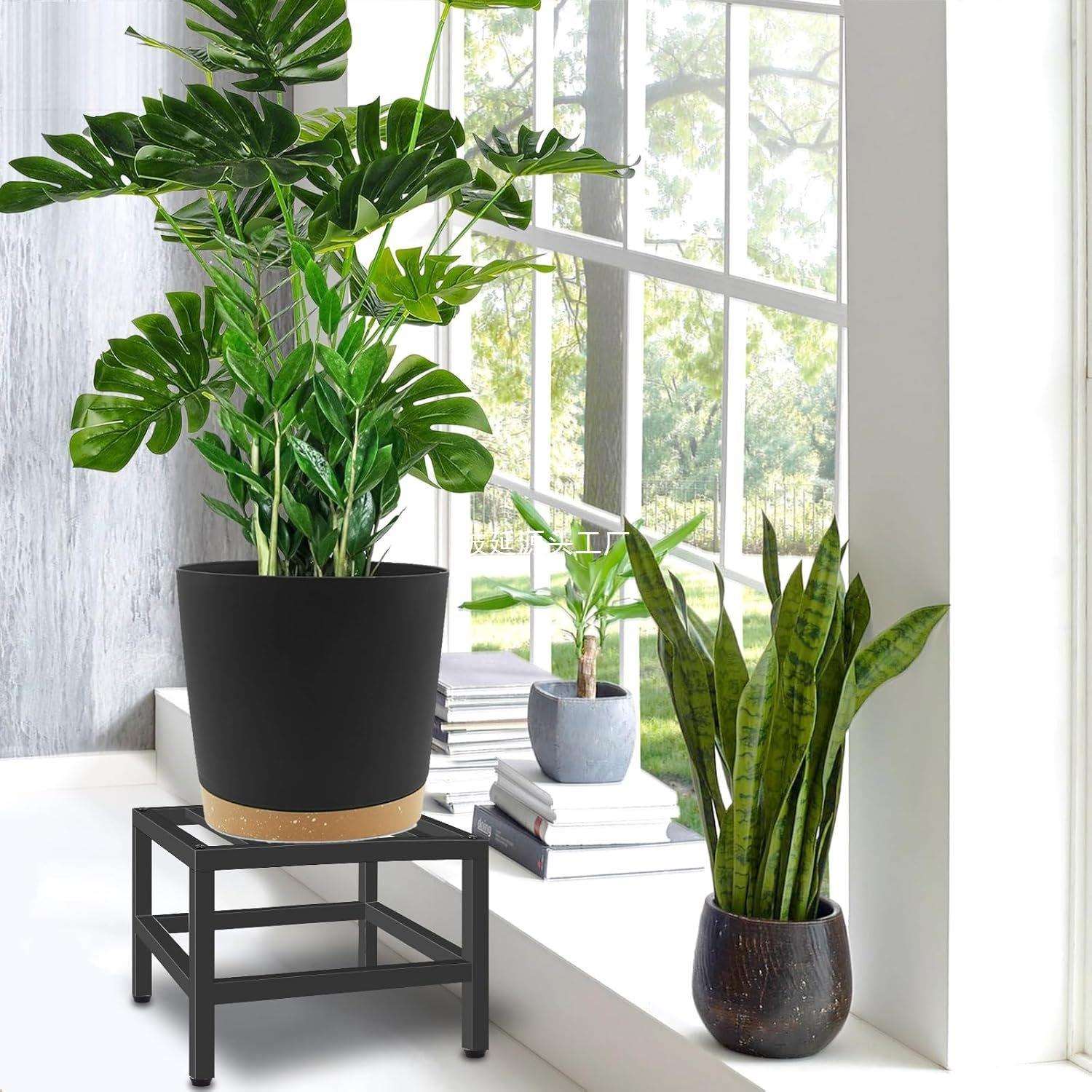 百合植物支架室内室外,2 件重型植物支架金属底座支架坚固低花架