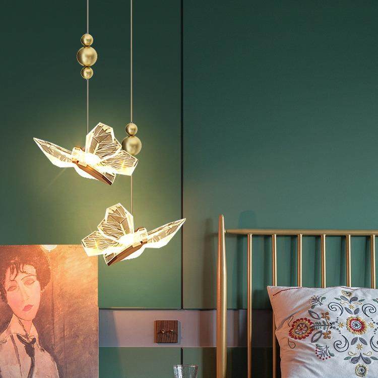 创意轻奢个性蝴蝶吊灯卧室床头吧台吊灯玄关入户灯主卧双头吊线灯,农机/农具/农膜,其它农用工具,淘宝优惠券,粉丝福利购,淘宝优惠卷