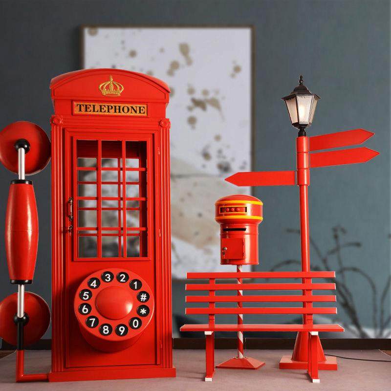大型欧式铁艺电话亭信箱路牌指示牌户外庭院网红商场落地装饰摆件,农机/农具/农膜,其它农用工具,淘宝优惠券,粉丝福利购,淘宝优惠卷