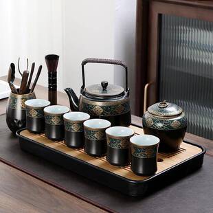茶具套装家用大容量提梁壶带过滤网泡茶壶茶杯陶瓷一套餐办公会客
