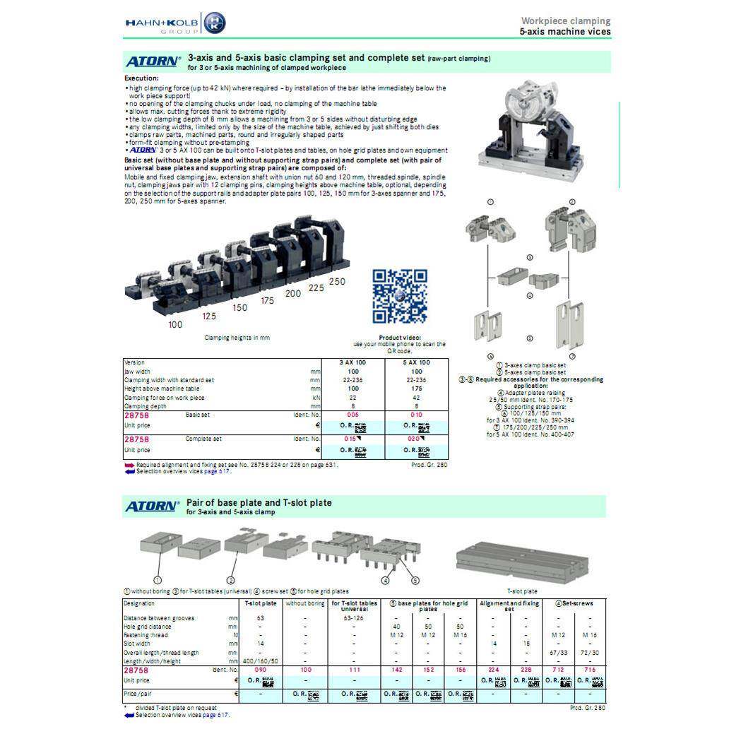 哈恩库博轴夹具3轴5轴夹具附件和备件紧密型虎钳质优价廉
