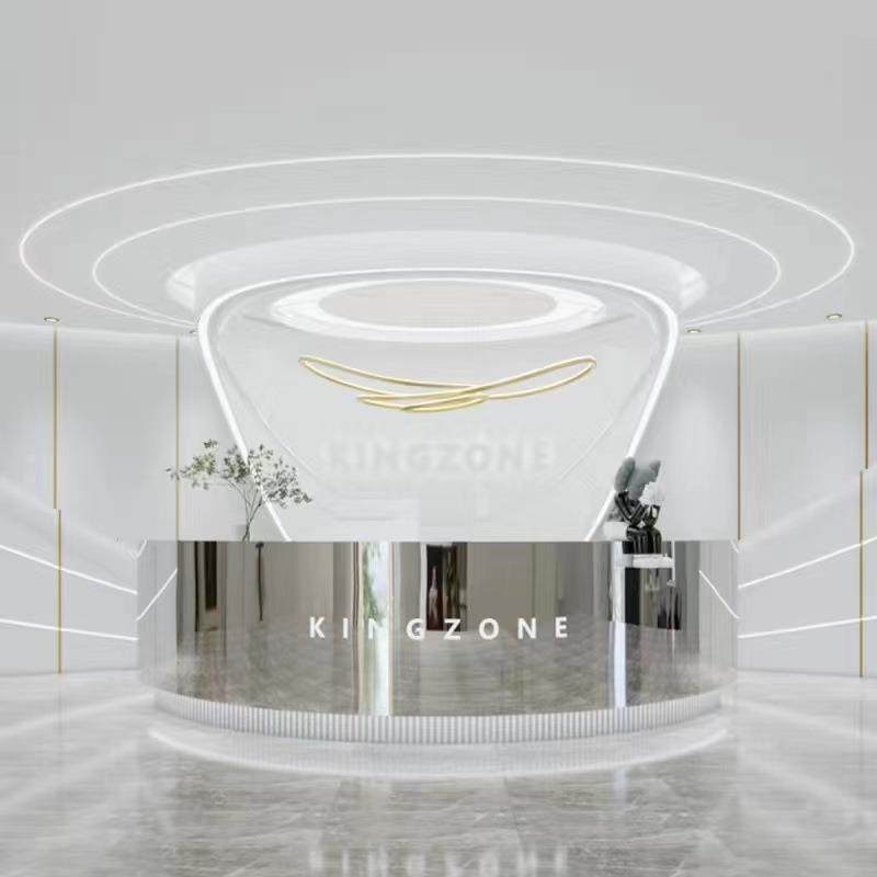 弧形公司前台美容院服装店接待台网红不锈钢款吧台收银台轻奢风,节庆用品/礼品,新娘配件,淘宝优惠券,粉丝福利购,淘宝优惠卷