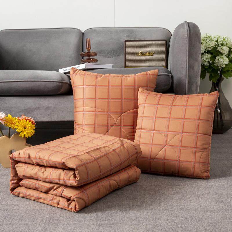 优质纯棉无拉链抱枕被子两用二合一网红款白领午睡被贴身折叠靠枕