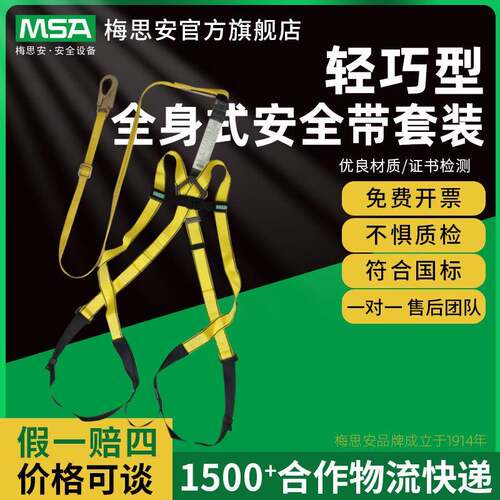 MSA/梅思安 10106886 沃克曼轻巧型全身式安全带套装