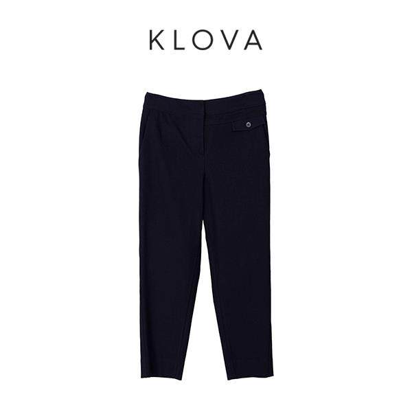 柯罗芭冬季专柜同款藏蓝色休闲百搭显瘦小脚裤KW6695(UN)B ￥2990