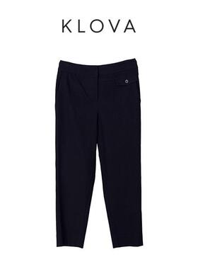 柯罗芭冬季专柜同款藏蓝色休闲百搭显瘦小脚裤KW6695(UN)B ￥2990