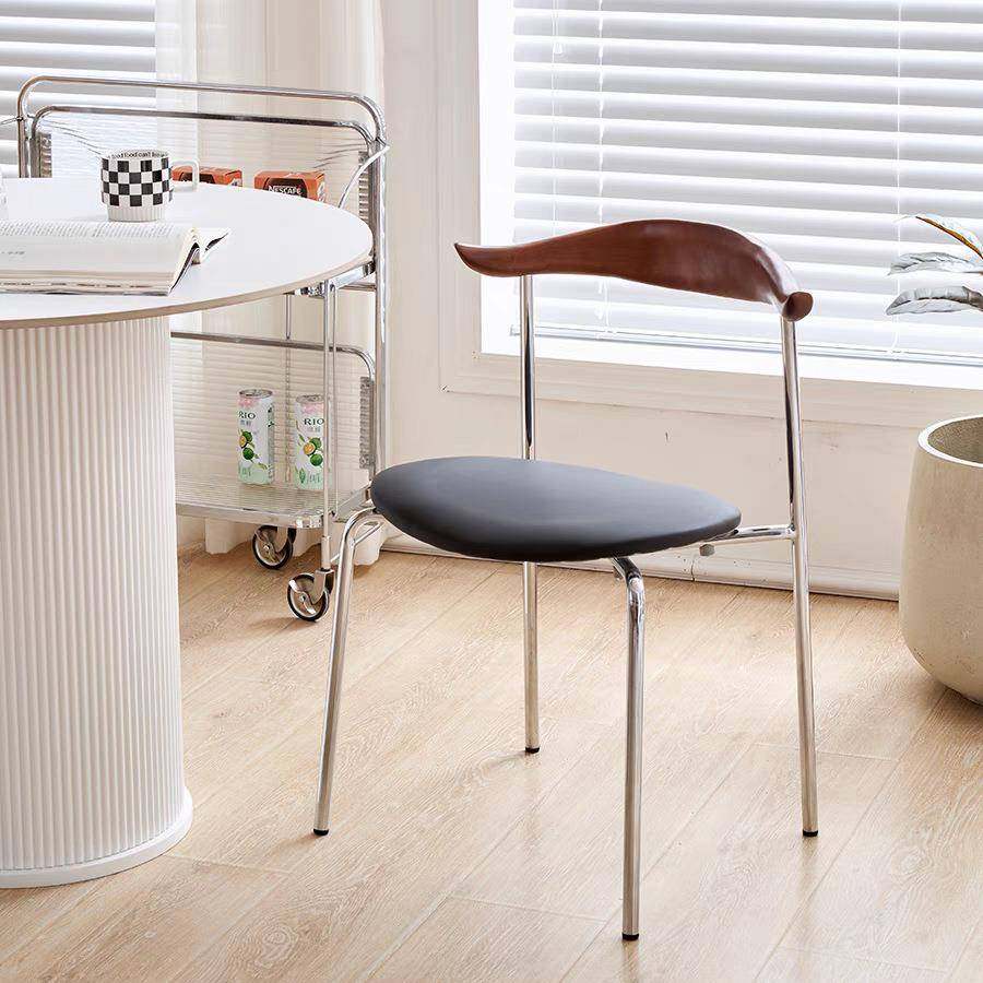 简约实木餐椅网红款中古牛角椅现代家用卧室阳台靠背凳子家具,工业油品/胶粘/化学/实验室用品,其他实验室设备,淘宝优惠券,粉丝福利购,淘宝优惠卷