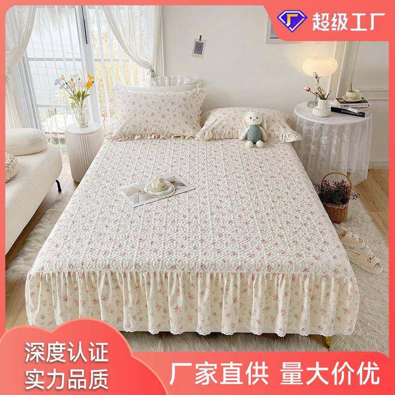 全棉夹棉款床笠带裙边二合一新款花边式纯棉床罩B类舒适氛围四季,农用物资,其他肥料,淘宝优惠券,粉丝福利购,淘宝优惠卷
