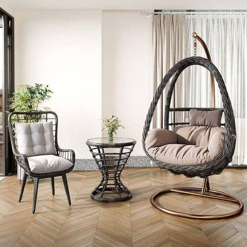 家用阳台吊椅庭院仿藤吊篮室内秋千吊床网红鸟巢椅子户外摇篮椅子